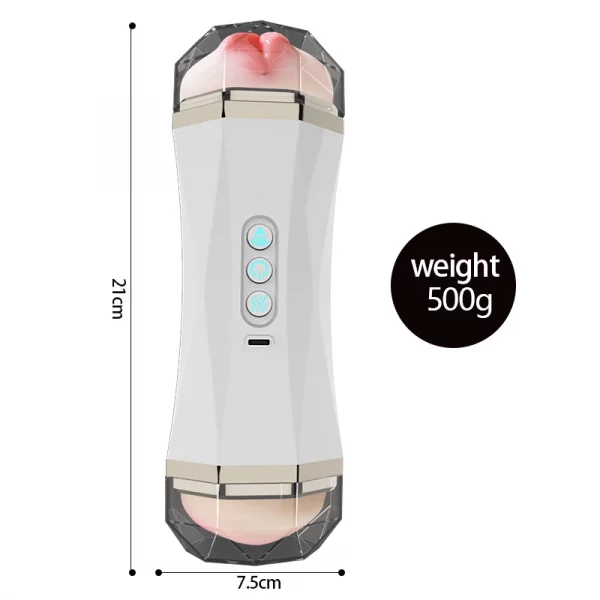 Masturbateur automatique à double tête pour hommes, appareil électrique pour adultes, jouet sexuel-6