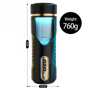 Masturbateur automatique pour hommes avec fonction de chauffage, rétractable et rotatif, jouet intime pour adultes
